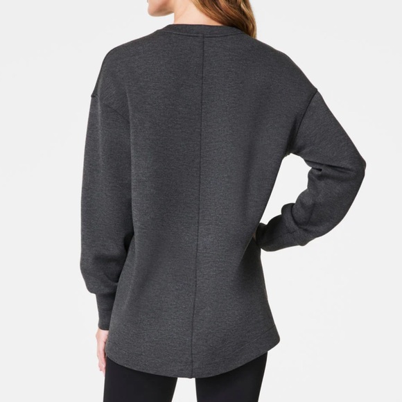 Spanx AirEssentials Brushed V-Neck Tunic Dark Gray XS NWT - Picture 2 of 4